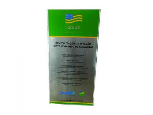 Placas de Comemoração em Aço Escovado