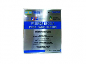 Placa de Inauguração em Aço Escovado
