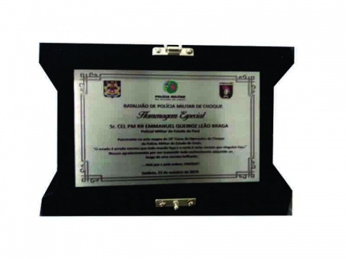 Placa para Homenagem com Caixa de Veludo