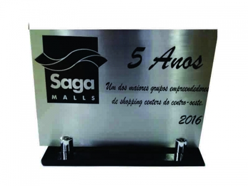 Placa para Homenagem com Base em Acrílico