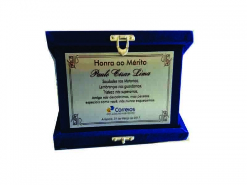Placa para Homenagem com Logo
