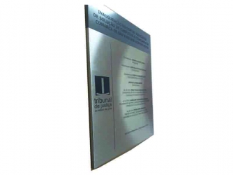 Placa em Aço Inox