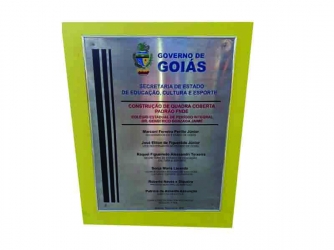 Placa em Aço Inox para Comemoração