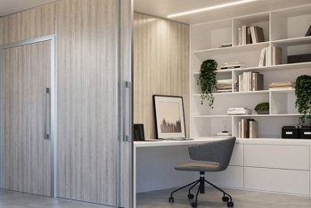 [Divisórias de Ambiente com Porta de Correr]