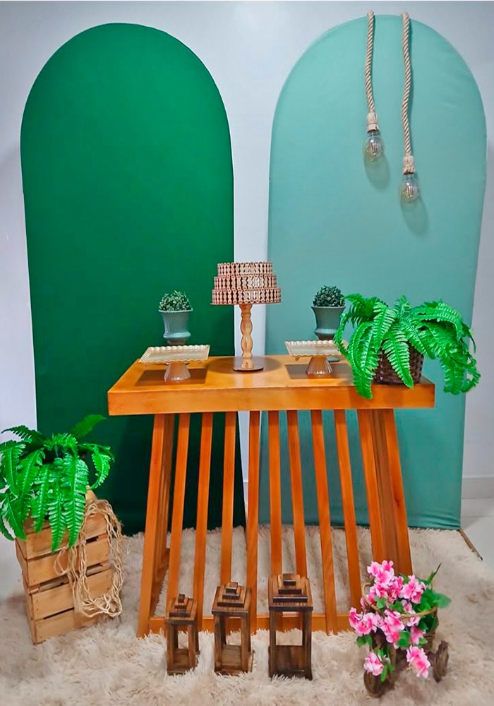 Mesa Rústica verde