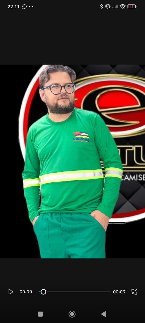 Camiseta de Uniforme com Listra Refletiva