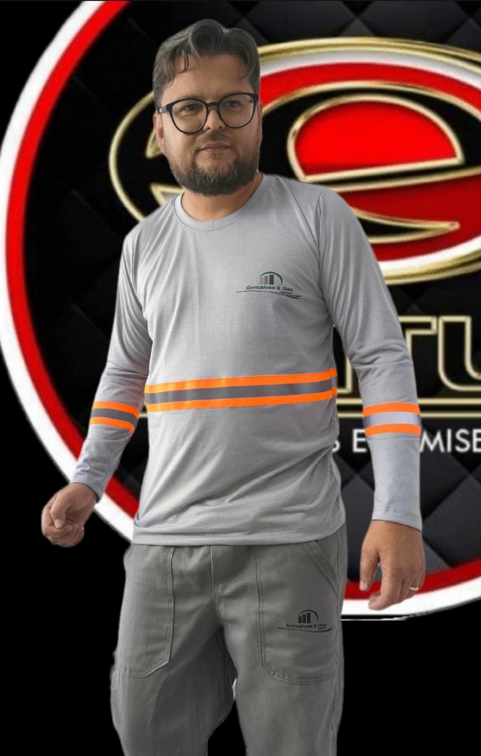 Camiseta de Uniforme com Listra Refletiva