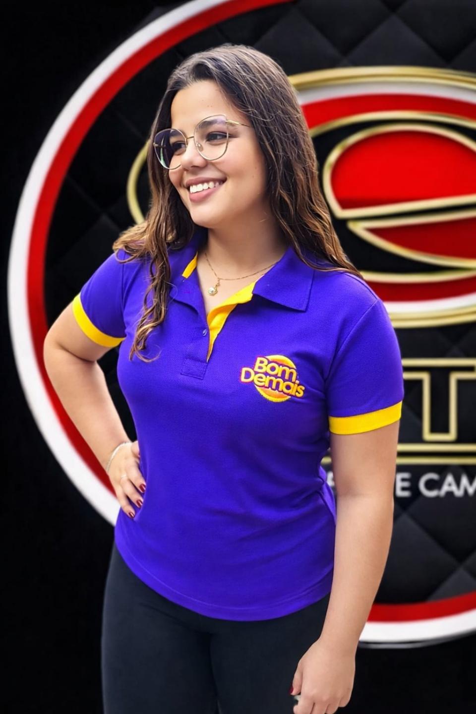 Camiseta de Uniforme Gola Polo Feminina