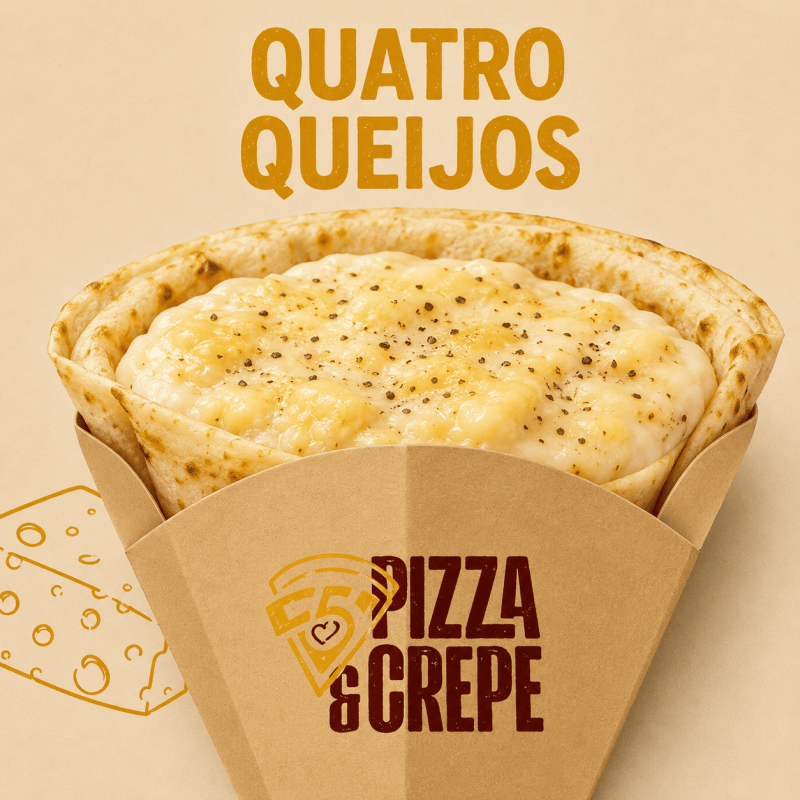 Crepe Francês Quatro Queijos