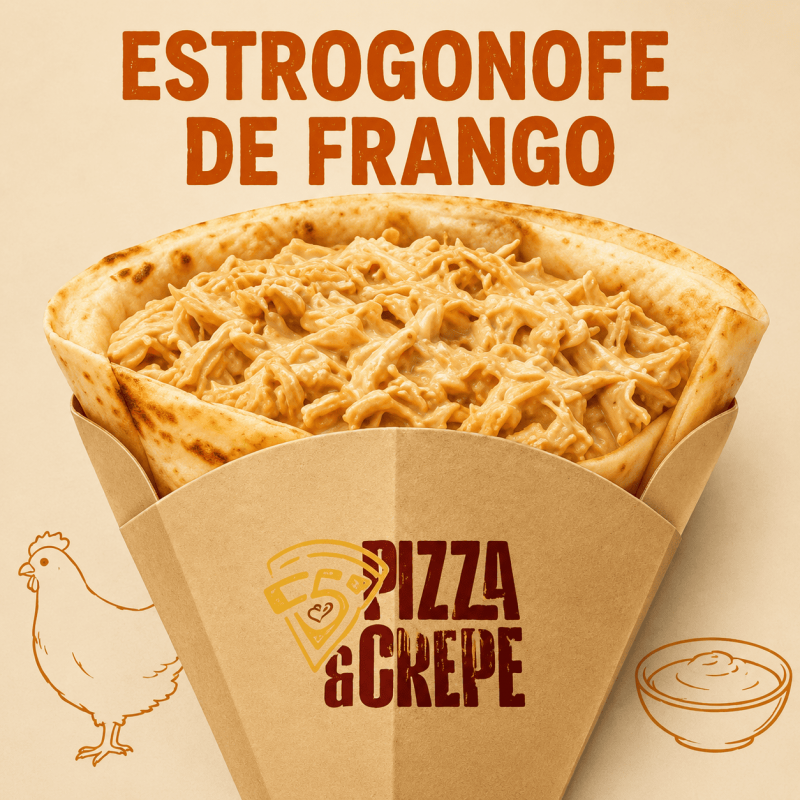 Crepe Francês de Estrogonofe de Frango